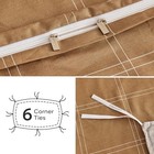  100  Natural Cotton Full Duvet Cover Set  3pcs Plaid Duvet Full 80   90   0405