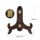 7  Easel Plate Holder Wooden Folding Display Stand Brown Picture Frame
