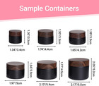 6pcs Small Travel Lotion Containers With Lids Glass Sample Empty Round Cosmetic