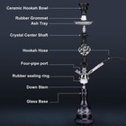 4 Hose Hookah Set - 22  Premium Shisha With Glass Vase  Ceramic Bowl   Coal Tong