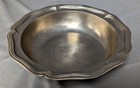 Late 19th Century German Rein Zinn Sks Design 9  Wave Edge 92  Pewter Bowl Jc