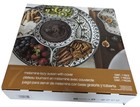 7 Piece Melamine Lazy Susan With Cover Divided Serving Dishes Black