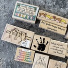Lot 39 Wooden Rubber Baby kids Stamps Arts Crafts Stationery Parties