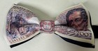 Great Gift  Unworn French 200 Franc Note Silk Bow Tie Montesquieu In Box