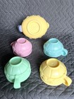 Fisher Price Musical Tea Set Complete Teapot Cups Saucers Spoons Tray 2000 Vtg