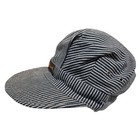 Vintage Big Smith Union Made Hickory Stripe Railroad Engineer Cap Usa Sanforized