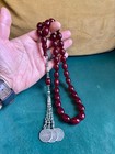 Cherry Islamic Prayer  Bakelite Amber Rosary 12 16 Mm  33 Beads tasbih  Handmade