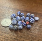 Rare Blue Glass Chevron  Trade Beads Exact Lot