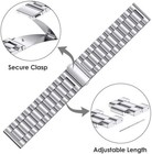 18 20 22 24mm Metal Watch Band Strap Replacement Stainless Steel Wrist Bracelet
