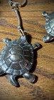 Vintage Pair Anatomically Correct Naughty Male And Female Brass Turtle Keychains