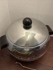 Vintage West Bend Penguin Chrome Hot Cold Server Ice Bucket Bakelite Handles