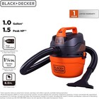 Shop Vacuum Wet And Dry  Small Shop Vac With Accessories  1 Gallon 1 5 Peak Hp
