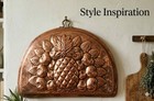 Vintage Copper Pineapple   Fruit Wall Hanging Decor Country Farmhouse Mold