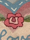 Vintage Claire Murray Handmade Hooked Rug Heart Love Rug 20 x20 