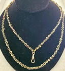 Antique Georgian Victorian Rare 2 Color Hair Ladies Watch Chain Necklace