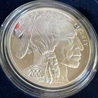 2001 F Proof Buffalo Commemorative Silver Dollar  1 X3