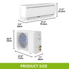 Yitahome 24k Btu Split Air Conditioner Heat Pump System 220v Up To 1500 Sq  Ft