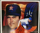 X 300 Poster Signed Nolan Ryan   Ron Lewis 5000 Strikeouts Rangers Astros Mlb
