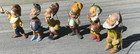6 Vintage Elf Ornaments Elves Pixie Dwarves Gnome Christmas Hong Kong Resin