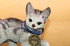 Vintage Napcoware Porcelain Ceramic Cat Figurine Japan  c7303 Champion Series