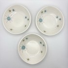 Franciscan Atomic Starburst 7  Coupe Cereal Soup Bowls   Set Of 5   Mcm Vintage