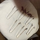 6 Rare Espn  Sheffield English Asparagus Tongs Antique Early 1900 s  Marked