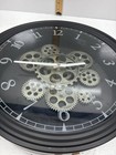 Clxeast 15 Inch Real Moving Gear Wall Clock  Vintage Industrial Steampunk Met   