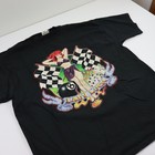Vtg 90s Lady Luck Pin Up 8 Ball Dice T-shirt Mens Xl Jerzees Black Racing Flames