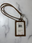 Coach F60159 Mini Signature Lanyard Id Card Case Khaki Doe Brown