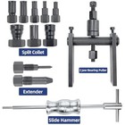 12pcs Motorcycle Bearing Puller Kit Blind Bearing Slide Hammer Two Jaw Puller