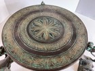 Vtg Decorative Art Stand Pedestal Large Heavy Ornate Brass Bronze