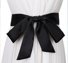 Women Satin Sash Bridal Waist Belts Ribbons Long For Wedding Dress Solid Casual