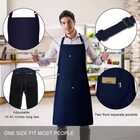 2 Pack 100  Cotton Aprons With 2 Pockets Cooking Chef Kitchen Adjustable Bib    