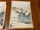 Vintage Set Chinese Landscape Painting On Silk Shan Shui mountain Water Signed