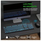 Bluefinger Wireless Gaming Keyboard Mouse Combo Light Up Battery Display 