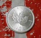 2021 Queen Elizabeth Ii  Canada Maple Leaf 1 Oz  9999 Fine Silver 5 Dollar Coin