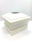 12 Pack Led White Vinyl 5 x5  Solar Powered Post Deck Cap Fence Light Wf