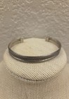 Vintage Southwestern Style Native Sterling Silver Double Twist Cuff Bracelet
