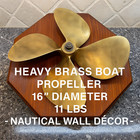 Antique Brass Boat Propeller 4-blade 16  Diameter- Nautical Maritime Decor-11lbs