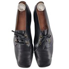 Vintage Italian Retro Bootiques Mens Size 10b Black Leather Dress Shoes Derby