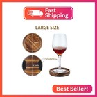 Wooden Coasters For Drinks - Natural Wood Drink Coaster Set For Drinking Glasses
