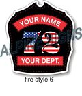 Firefighter Engineer Helmet Shield Sticker - Style 6 - Custom Just For You 
