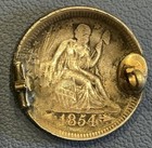 Love Token On 1854 Seated Liberty Quarter