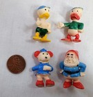 Vintage Plastic Toy Figurine Lot Disney Mickey Minnie Mouse Donald Duck Etc