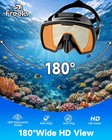 Freela Adult Dry Snorkel Set Scuba Diving Mask With Nose Cover For Men Women    