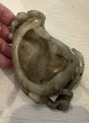 Antique Chinese Nephrite  Mottled Jade Brush Washer With Bat And Leaves