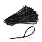 100 Cable Zip Ties 8   Long Cable Ties Heavy Duty Nylon Cord Black Uv Resistant