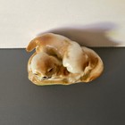 Vintage Midcentury Pekingese Dog Figurine Marked Made In Japan Mother W Puppy