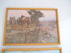 Charles M Russell Vintage 30s Reproduction Framed Print Lot Western Cowboy Horse