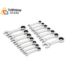 Gearwrench 14 Pc  12 Point Stubby 10mm 11mm 12mm 13mm 14mm 15mm 18 Mm  Silver